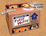 Fuzzy Wuzzy Kitty Mechanical Bank - Yellow