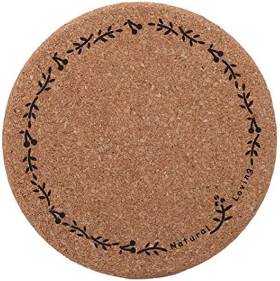 Kitamony Simple Round Cork Coaster Drink Placemat Tablemat Cup Mat Wooden Tea Bowl Mat Pot Thermal Insulation Pad Kitchen Supplies(lace)