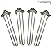 28 Inch Hairpin Legs 1/2 Inch Thick Heave Duty - RAW Steel - Leg Protectors, Screws, Set of 4 – Easy to Install - Metal Legs - Desk Legs - Furniture Legs - Mid Century Modern by Homeland Hardware