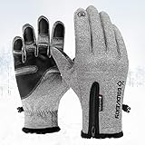 Cycling Gloves Touchscreen Winter Soft Warm Bicycling Bike Non-Slip Touch Screen Texting Gloves Outdoor Sports Running Climbing Skiing Waterproof Gloves for Men Women
