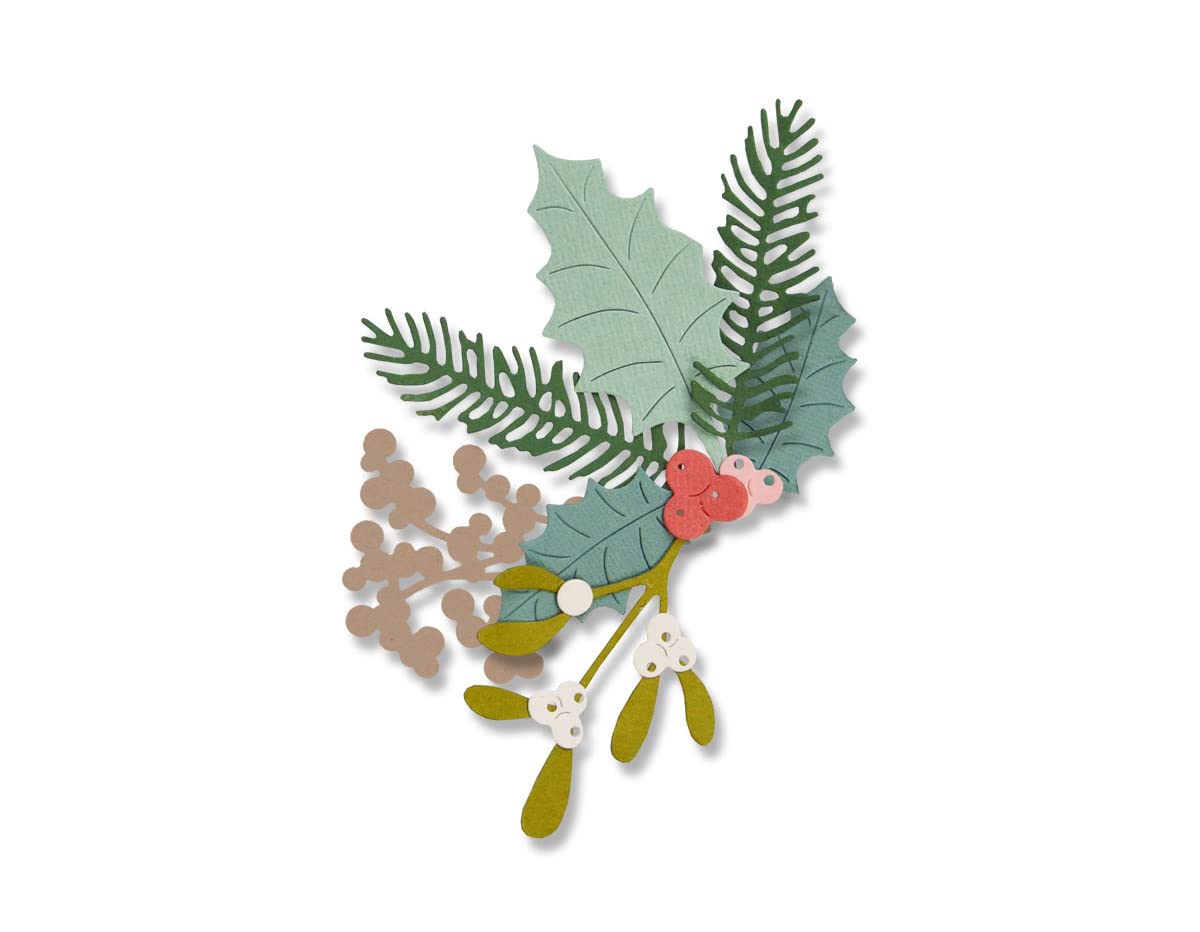 Sizzix Thinlits Die Set 662571, Winter Foliage by Debi Potter, 8 Pack, Multi Colour, One Size