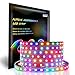 ALITOVE WS2812B Individually Addressable LED Strip Light 5050 RGB 16.4ft 300 LED Pixel Flexible Lamp Tube Waterproof IP67 Black PCB DC 5V primary