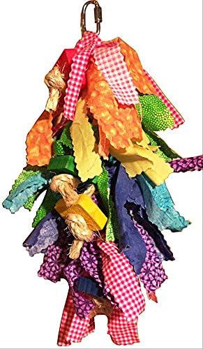 Kaleidoscope Pet Products Rag Doll Medium 14" X 7" Bird Toy