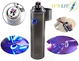 Triple Plasma Lighter- Electric Triple Arc Lighter- Flat Surface Wide Arc Design For Pipes Cigars and More -Windproof Electric Lighter- Rechargeable- Gift Box & One Year Warranty Card (Double Arc)