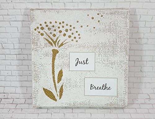 Meditation Wall Art Just Breathe 6 x 6 inches