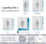 LiBa White PEVA Shower Curtain 8G Waterproof Anti Mould 183 x 213cm view 2