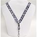 Black and White Damask - Ultra Soft Neck Lanyard for Professional Wardrobe Badge ID