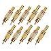 BCP Pack of 10pcs RCA Male Plug w/ Spring Adapter, Gold Plated primary