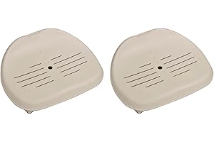 Intex 28502E PureSpa Non-Slip Removable Contoured Seat for Inflatable Hot Tub Spa Accessory with Adjustable Heights, Tan, (2 Pack)