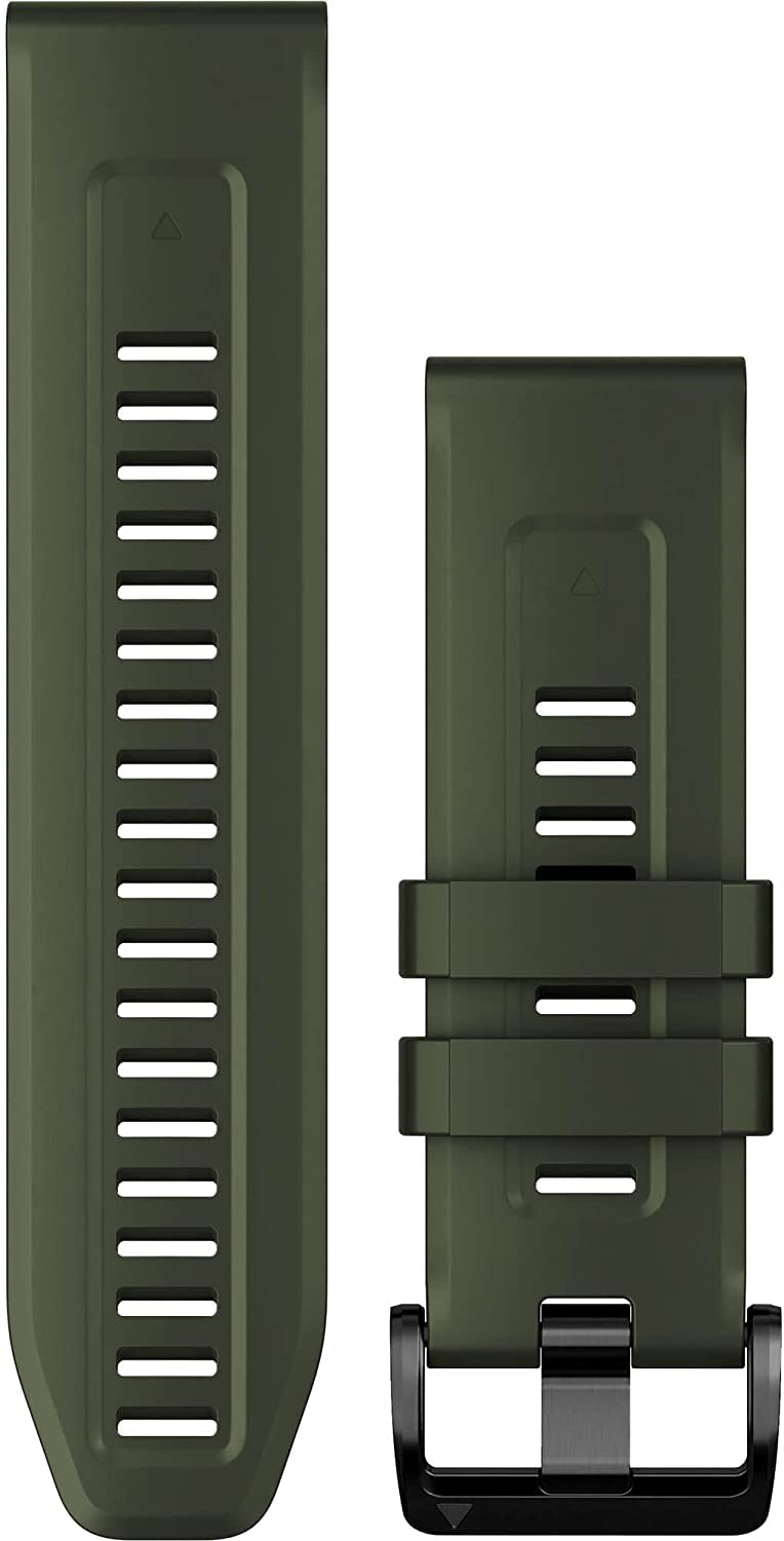 Garmin QuickFit Watch Bands (26mm), suitable for selected fēnix-, epix-, Descent-, D2-, Instinct-, Forerunner- and Tactix series smartwatches, Original accessory, Silicone, Moss — image 1