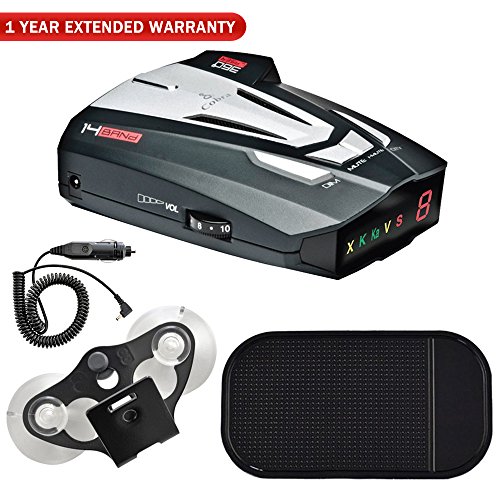 Cobra XRS9370 High-Performance Radar/Laser Detector with 360-Degree Protection + Car Mat Bundle + 1 Year Extended Warranty