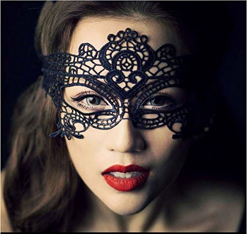 Sygrand(TM) 1 Pc Black S-e-xy Lady Lace Party Masks, Cutout Eye Masks for Masquerade Party Fancy nightclub Party Xmas Adult Games