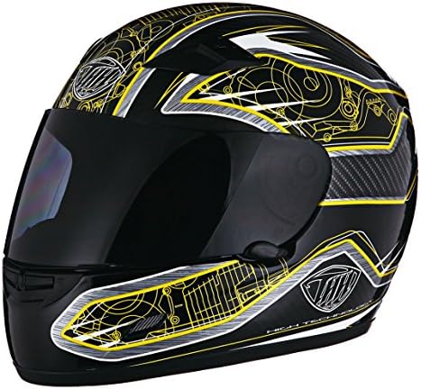 THH TS-39 Motor Helmet Black and Yellow X-Large