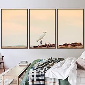 signwin 3 Piece Framed Canvas Wall Art Beach...
