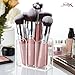 Jessup Kabuki 10pcs Pink/Silver Cosmetics Makeup Brush Tools kit Buffer Eyeliner Blending Eye Concealer Power Foundation Handmade Fiber Hair Brush Set T068