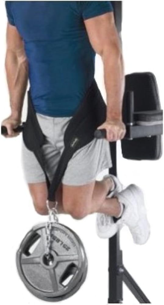 Grofitness Dip Belt with Chain Weightlifting Waist Support Belt Body Building Gym Workout Exercise Pull Up Chain Dipping Belt