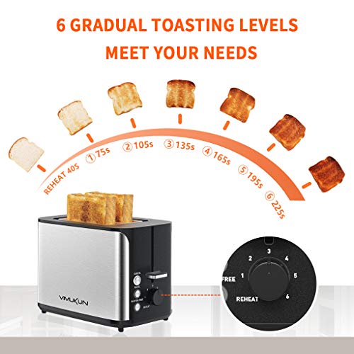 Toaster 2 Slice, Extra Wide Slot, Stainless Steel, 7 Browning Shade
