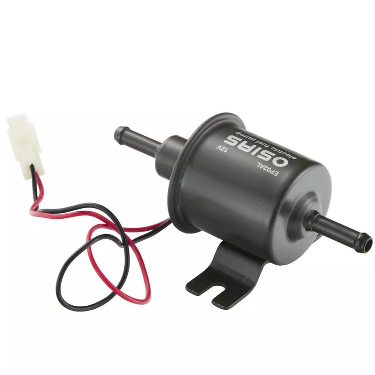OSIAS 12V Universal Electric Fuel Pump - Pure Copper Wire, 4-7 PSI, 8mm Inlet/Outlet - Fits Cars, Trucks, Boats, Generators (Model: HEP-02A)