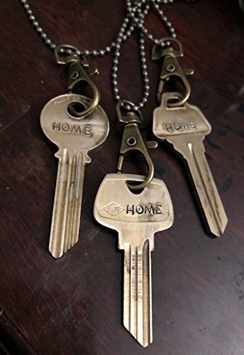 Vintage key necklace Personalized Customized, Personalized Gift, Love Best Friend Heart Lock Hand Stamped Custom Personalized Repurposed Inspirational Giving Jewelry Mom Gifts Valentine's Day