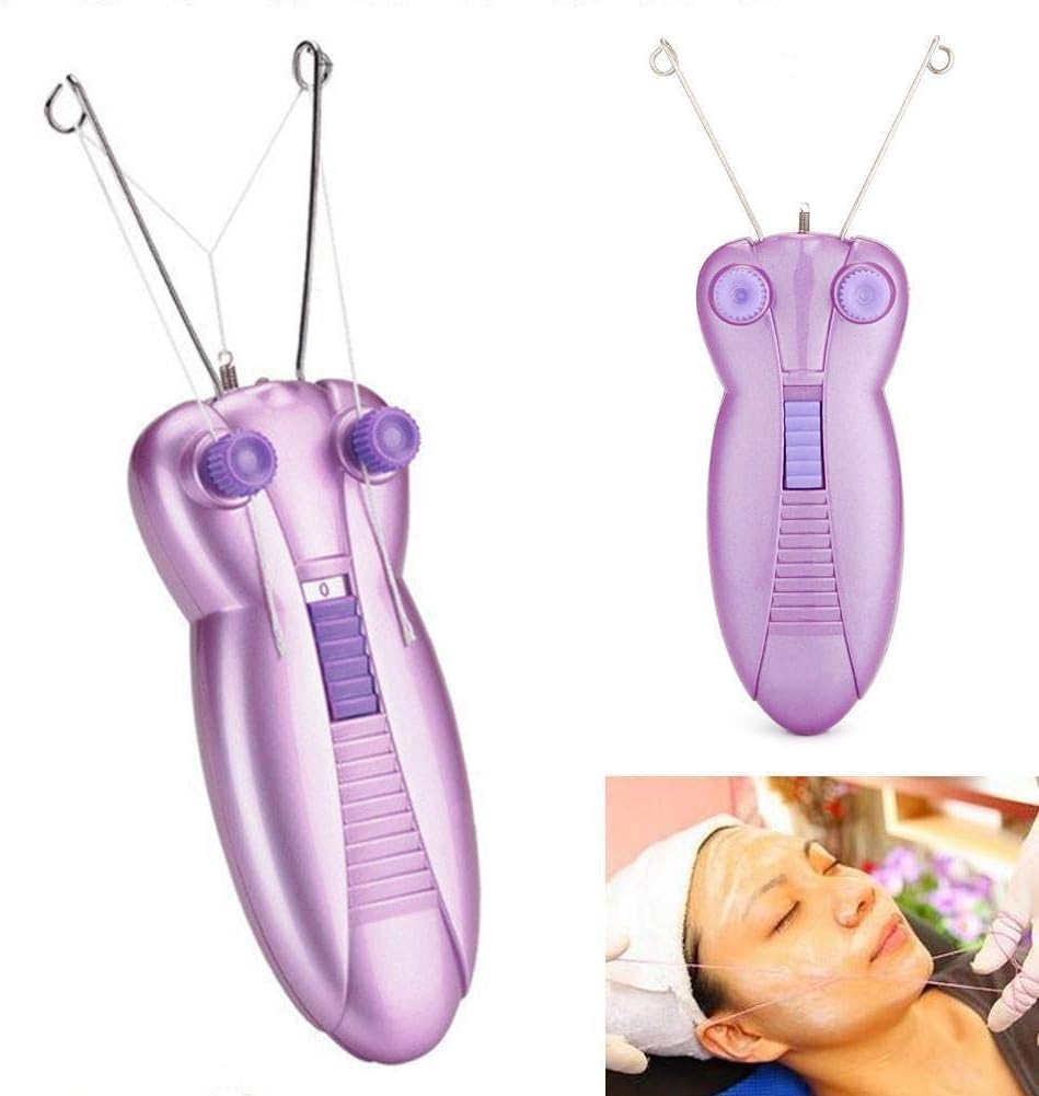 Elalma Electric Body Face Facial Hair Remover Defeatherer Cotton Thread Epilator Kit Face Removal