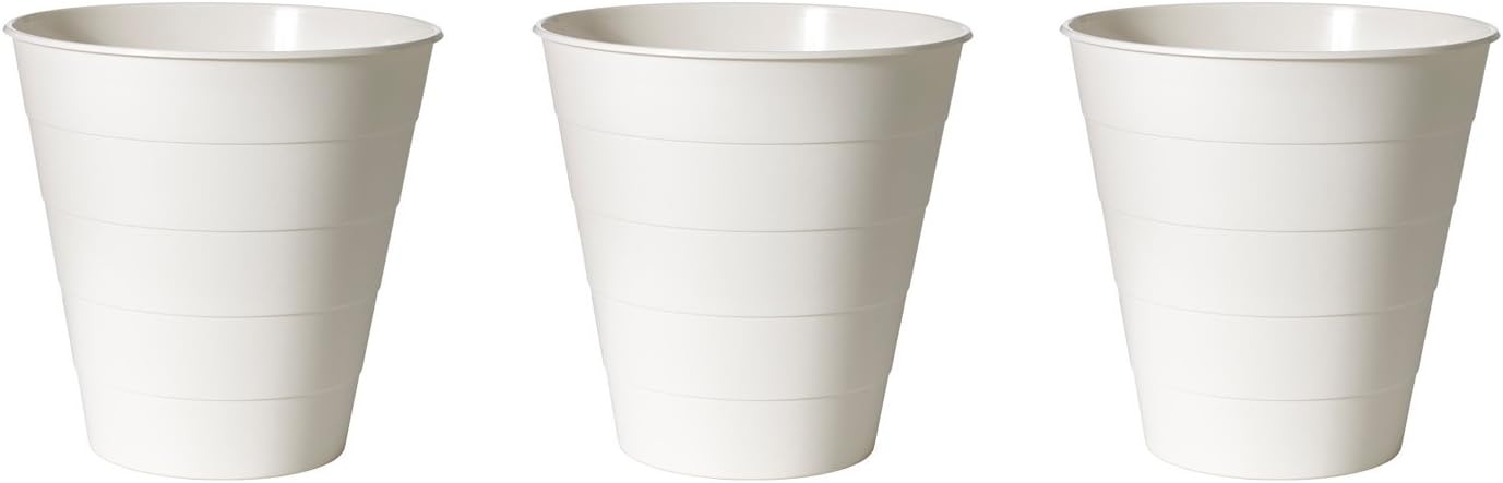 IKEA Fniss Trash Can Bin White 602.954.39 Set of 3 Bins