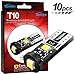 Yorkim 194 Led Bulb Canbus Error Free Super Bright White Light 3-SMD 2835 Chipsets, T10 LED Bulbs White Canbus Error Free, 2825 LED Bulbs, 168 LED Light Bulbs - T10 W5W 194 168 2825 Pack of 10
