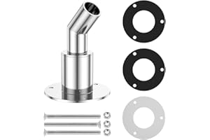 Thru Hull Exhaust Skin,Stainless Steel 316 Straight Thru Hull Exhaust Skin Fittings for 24mm Tube Pipe Socket Hardware,for Di