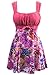 wantdo Women's Swimwear Beach Wear Dress Swimsuit PinkFlower 4/6