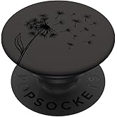 Black Gray Dandelion PopSockets Adhesive PopGrip