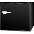 LHRIVER Mini Freezer Compact Upright Freezer, 1.2Cu.ft Small Freezer with Handle, Removable Shelves, Adjustable Thermostat, Low Noise Mini Freezers for Bedroom, Apartment, Home, Office, Black