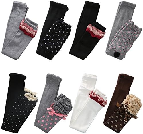 3 Pairs Baby Girl Toddler Girls Cotton Leggings Pants, Little Girl's Footless Tights