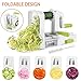 [NEWLY IMPROVED] Vegetable Spiralizer, 5 Blade Spiralizer Vegetable Slicer, Veggie Pasta Spaghetti Maker, Foldable Design with Cleaning Brush & Super Strong Suction Pad By Uvistare