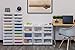 IRIS USA 3 Drawer Rolling Storage Cart with Organizer Top, White