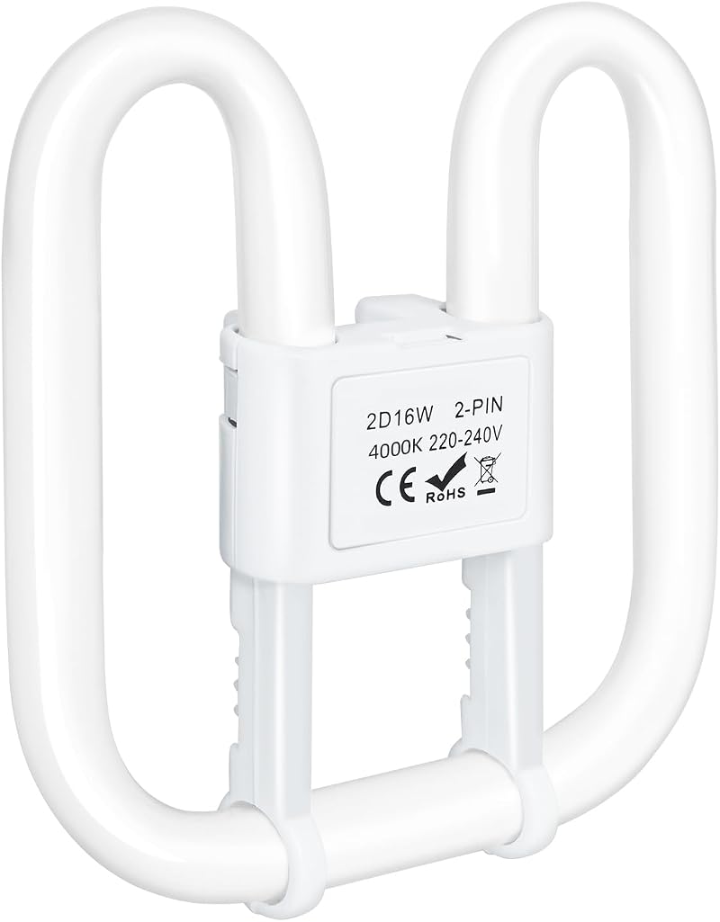 Liuyife GR8 16W 2-Pin CFL Lamp 4000K 230V Non-Dimmable 13.3cm x 13.3cm