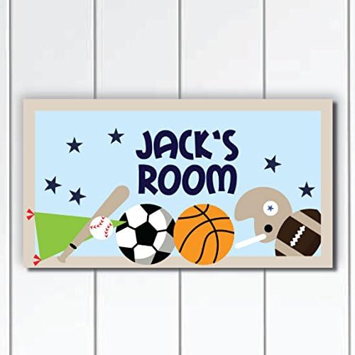 Amazon Com Kid O All Star Sports Boys Door Sign Blue Door Sign