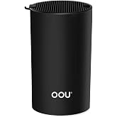 OOU Universal Knife Block Holder Without Knives, Round Kitchen Knife Holder, Detachable Knife Storage for Easy Cleaning-Black