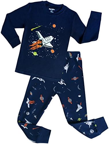 Boys Christmas Gift Pajamas long cotton airplane toddler sleepwear pjs size3t