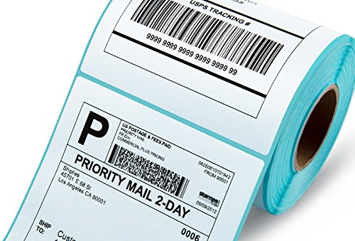 1 Roll 4 x 6 Inches Zebra Thermal Direct Paper, 250 Shipping Labels for Zebra Printers 2844, ZP450, ZP500, Eltron, and More
