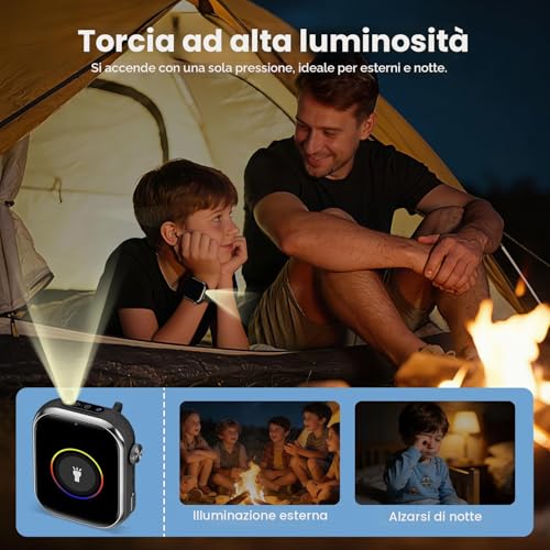 4G Smartwatch Bambini, Orologio Smartwatch Bambini con GPS, Doppia Fotocamera, Chiamate, Videochiamata, SOS, Modalità Scuola, Torcia, IP68, Contapassi per Ragazzi e Ragazze, Nero, Garanzia 3 Anni