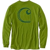 Carhartt Men's 106363 Relaxed Fit Heavyweight Long-Sleeve Pocket C Graphic T-Sh - Large Tall - Dill
