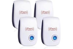 FIRE TRACKS LIMITED Ultrasonic Pest Repeller 4 Pack - Electronic Repellent for Pest Control – Rodent Repellent Indoor, Ultrasonic Indoor Pest Repellent, Plug-in, for Mosquito, Insect, Mice, Spider, Bug, Ant, Cockroach