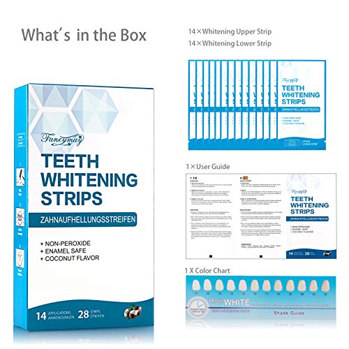 Teeth Whitening Strips, Professional Whitening Strips Kit with 3D Non-Slip Dental Teeth Whitener, Removes Stains & Freshens Breath with Coconut Oil, 14 Sets, 28 White Strips - Thumbnail 6