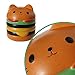 ThinkMax 4 Jumbo Squishies, Hamburger Fries Milk Chocolate Slow Rising Toys, Kawaii Food Stress Reliver Soft Squeeze Toy for Kids and Adults