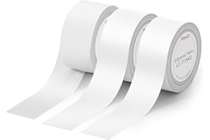 MakeID L1-C Label Maker Tape, 3-Roll 16mm x 4m (0.63" x 13') Continuous Thermal Laminated Refills for Office Labeling