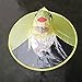 IdealPlast Cute Rain Coat UFO Children Umbrella Hat Magical Hands Free Raincoat (Yellow Dark, S)