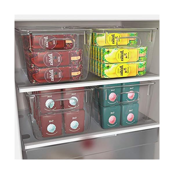 Queta-Premium-Transparent-Pantry-Organizer-Bins-Set-of-6-Containers-4-Large-and-2-Small-Organizing-Bins-Storage-Organizers-for-Kitchen-Pantry-Cabinets-Countertops-Cupboards--BPA-Free Queta Premium Transparent Pantry Organizer Bins - Set of 6 Containers (4 Large and 2 Small Organizing Bins) Storage…