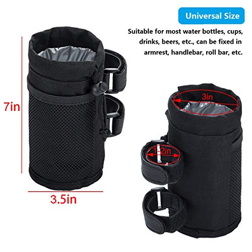 2 Pack 7'' High Universal Roll Bar Cup Water Bottle Drink Holder with