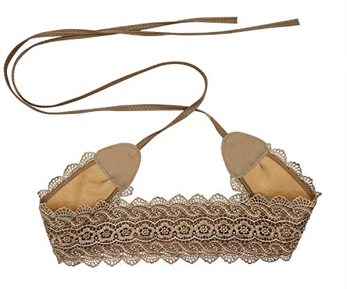 Lovful Women's PU Lace Belt Self Tie Obi Waist Band Cinch Wide Boho Belt,Khaki - Thumbnail 4