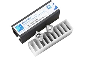 FHONK 11mm Arc-edge Square Carbide Inserts Cutters, for Woodturning Replacement Cutter Knives, Fits Spiral, Helical Planer Cutter, Wood Lathe Turning Tool, 10-Pack (11x11x2.0-30° R50)