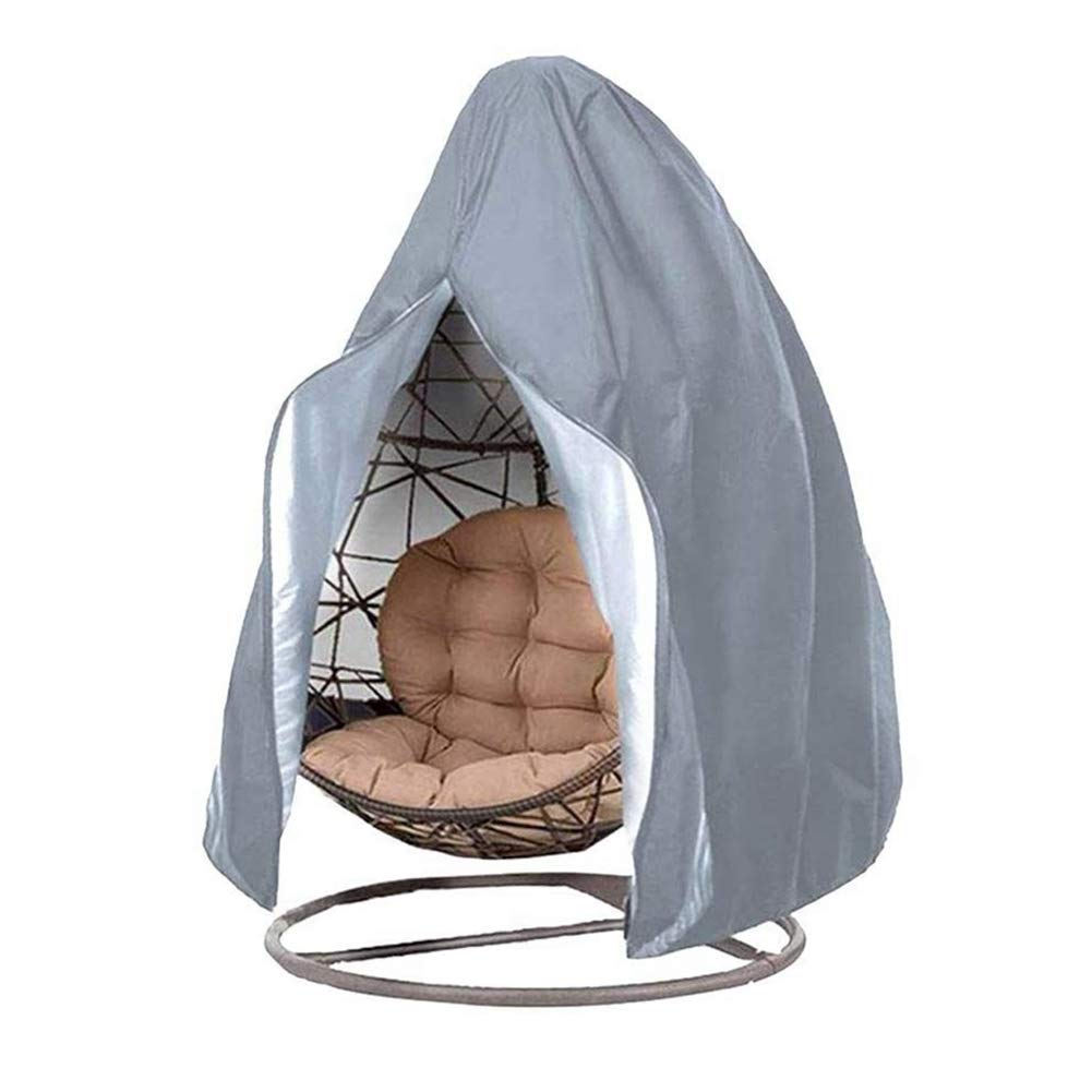 HONCENMAX Patio Hanging Chair Cover with Zipper - Outdoor Cocoon Egg Chair Cover - Waterproof/Windproof/Durable Furniture Protective Cover - for Double Swinging Chair 230x200cm